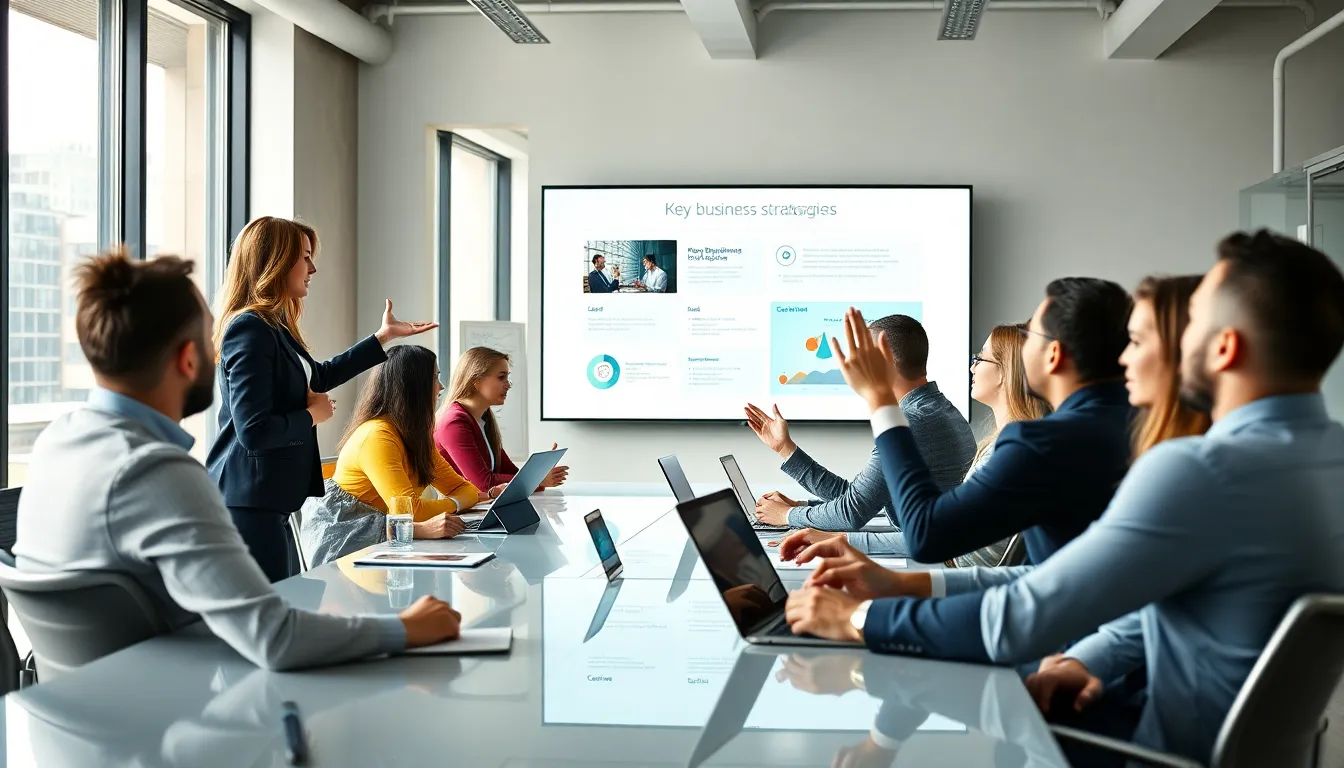 diverse professionals participating in a business masterclass discussion.